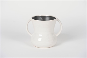 Vase, Belforma Keramik L22.5x 16x H17.5cm, blanka