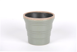 Blumentopf, Bord brut Ø20x H18cm, vert Blumentopf, Bord brut Ø20x H18cm, vert