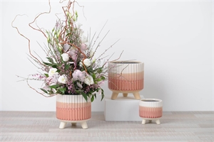 Blumentopf, Tri-tone Ø10.5x H11cm, pink Blumentopf, Tri-tone Ø10.5x H11cm, pink