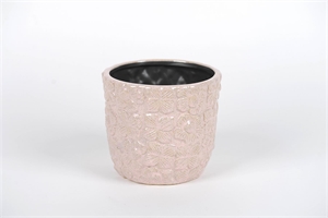 Blumentopf, Rimpelroos Ø17x H15cm, rosa Blumentopf, Rimpelroos Ø17x H15cm, rosa