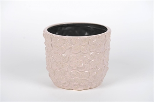 Blumentopf, Rimpelroos Ø20x H17cm, rosa Blumentopf, Rimpelroos Ø20x H17cm, rosa