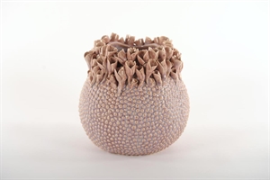 Blumentopf, Riffkoralle Keramik Ø23x H21.5cm, rosa