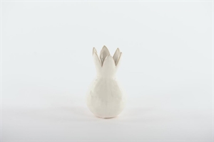 KeramikVase, Zwiebel Ø8x H13.5cm, weiss KeramikVase, Zwiebel Ø8x H13.5cm, weiss