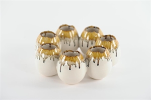 Blumentopf, Kranz Eggcellent Ø27x H9.5cm, beige