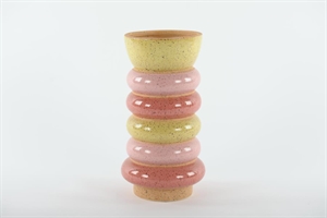 KeramikVase, Lollipop Ø15.5x H29.5, rosa KeramikVase, Lollipop Ø15.5x H29.5, rosa