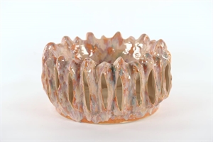 Schale, Ribcage Keramik Ø37x H18cm, peinture pastel Schale, Ribcage Keramik Ø37x H18cm, peinture pastel