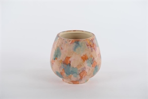 Blumentopf, Ribcage Keramik Ø18x H16cm, peinture pastel