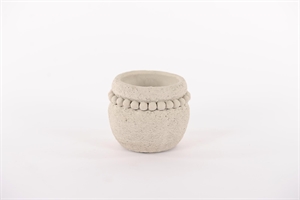 Blumentopf, Pearly zement Ø13.2x H11cm, grau Blumentopf, Pearly zement Ø13.2x H11cm, grau