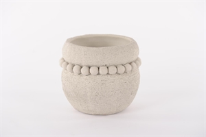 Blumentopf, Pearly zement Ø19.2x H16.3cm, grau Blumentopf, Pearly zement Ø19.2x H16.3cm, grau