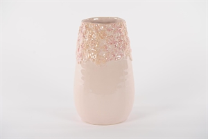BlumenVase, Flowered Ø16.5x H26.5cm, soft pink BlumenVase, Flowered Ø16.5x H26.5cm, soft pink