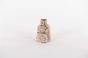 BlumenVase, Grooved Ø8.5x H12cm, pink/taupe BlumenVase, Grooved Ø8.5x H12cm, pink/taupe