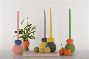 Kerzenhalter, Joyful Ø11x H13cm, 4 Farben mix. Kerzenhalter, Joyful Ø11x H13cm, 4 Farben mix.