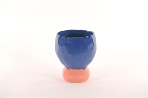 Blumentopf, Joyful Ø18x H21.5cm, pink/blue Blumentopf, Joyful Ø18x H21.5cm, pink/blue