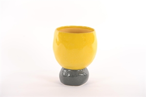 Blumentopf, Joyful Ø20x H25cm, back/yellow Blumentopf, Joyful Ø20x H25cm, back/yellow