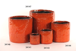 Blumentopf, Botanical Ø11x H10.5cm, mandarin red Blumentopf, Botanical Ø11x H10.5cm, mandarin red