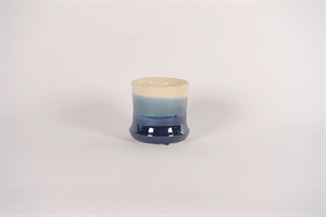 Blumentopf, Ombre- Keramik Ø13x H12.5cm, capri-blue Blumentopf, Ombre- Keramik Ø13x H12.5cm, capri-blue
