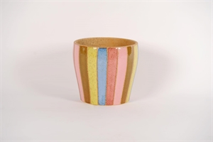 Blumentopf, Striped sweetness Ø21.5x H19.5cm, bunt Blumentopf, Striped sweetness Ø21.5x H19.5cm, bunt