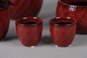Blumentopf, Keramik Aurore Ø8x H7.3cm, red* Blumentopf, Keramik Aurore Ø8x H7.3cm, red*