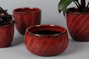 Blumentopf, Keramik Aurore Ø19.8x H9.8cm, red* Blumentopf, Keramik Aurore Ø19.8x H9.8cm, red*
