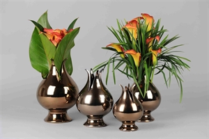 Vase, Pétale Set pointu VE 2x 4 Stk sort, cuivré Vase, Pétale Set pointu VE 2x 4 Stk sort, cuivré
