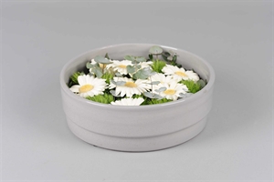 Blumenschale, Clay Glaze Ø30x. H11cm, grau Blumenschale, Clay Glaze Ø30x. H11cm, grau