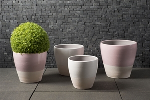 Blumentopf, Two-tone Keramik Ø19x H18cm, pink Blumentopf, Two-tone Keramik Ø19x H18cm, pink