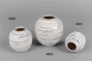 Blumenvase, Twiddle oval Ø14x H14cm, grau Blumenvase, Twiddle oval Ø14x H14cm, grau