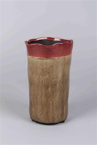 Vase, Keramik - Pittoresque Ø12x H21.5cm, rosewood