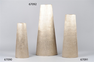 Vase, Alu L16.5x 9.5x H40cm, gold mink Vase, Alu L16.5x 9.5x H40cm, gold mink