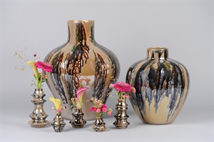 Vase, Keramik Ø27x H31.5cm, flamejante Vase, Keramik Ø27x H31.5cm, flamejante