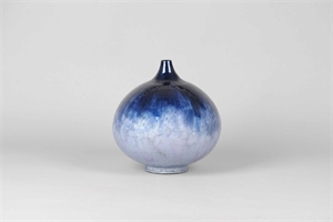 Vase, Ø30x H29cm, blue belly