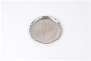 Rundplatte, Alu- Streifen Ø27x H2cm, silver
