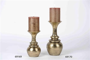 Kerzenständer, antique brass Ø13x H23cm, messing
