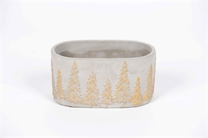 Pflanzer, Firry forest L20x 11x H10cm, ivory*