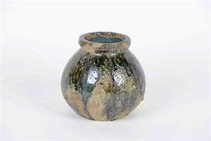 Vase, Cliff rock - rund Ø21x H18cm, braun