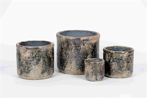 Blumentopf, Cliff rock Ø21x H18.5cm, braun Blumentopf, Cliff rock Ø21x H18.5cm, braun