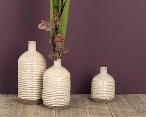 FlaschenVase, Falisty set/3, ivory FlaschenVase, Falisty set/3, ivory