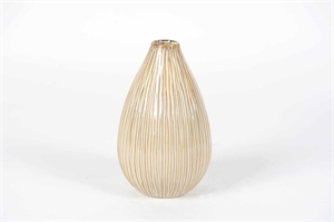 Vase, Keramik Tabby Ø15.5x H25cm, ivory