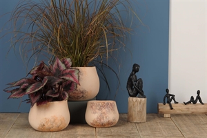 Blumentopf, Peinture Ø16x H12cm, vieilli Blumentopf, Peinture Ø16x H12cm, vieilli