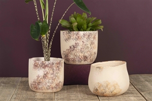 Blumentopf, Peinture Ø15.2x H14cm, vieilli Blumentopf, Peinture Ø15.2x H14cm, vieilli