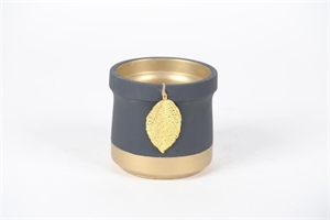 Blumentopf, Bijou - Zement Ø14x H13cm, schwarz Blumentopf, Bijou - Zement Ø14x H13cm, schwarz