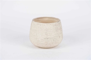 Blumentopf, Crag Ø21x H17cm, white* Blumentopf, Crag Ø21x H17cm, white*