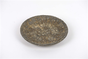 BlumenSchale, Rubble Zement Ø27x H4cm, stone