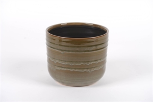 Blumentopf, Olivo Keramik Ø21x H17cm, olive Blumentopf, Olivo Keramik Ø21x H17cm, olive