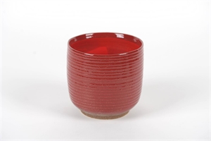 Blumentopf, Fire brick Keramik Ø16.5x H15cm, red