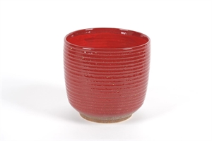 Blumentopf, Fire brick Keramik Ø18.5x H17.5cm, red