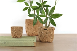 Blumentopf, Sisal - Zement Ø27x 23.5cm, natur Blumentopf, Sisal - Zement Ø27x 23.5cm, natur