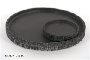 Schale, Tissée - Zement Ø26.5x 2.5cm, schwarz Schale, Tissée - Zement Ø26.5x 2.5cm, schwarz