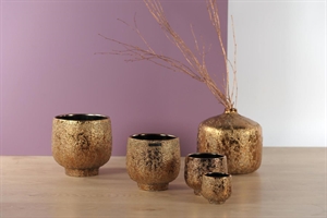 Blumentopf, Glaze Keramik Ø11.8x 11cm, kupfer Blumentopf, Glaze Keramik Ø11.8x 11cm, kupfer