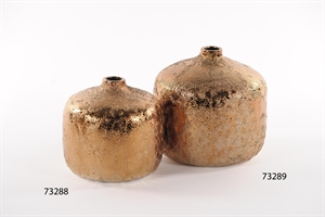 Vase, Glaze Keramik Ø18.2x 18cm, kupfer Vase, Glaze Keramik Ø18.2x 18cm, kupfer